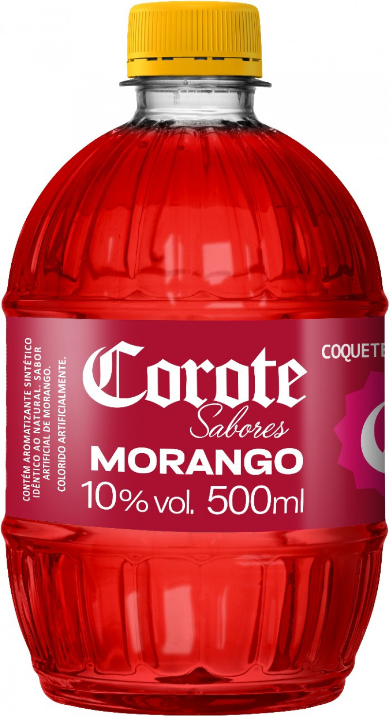 COROTE SABORES PET 500ML - MORANGO CX COM 12 UN