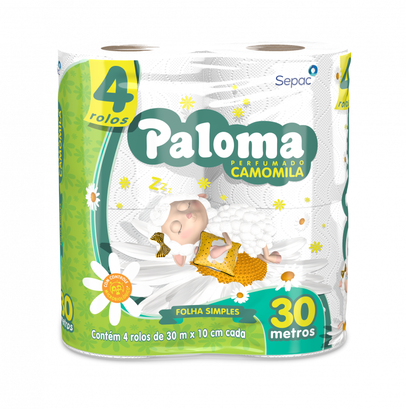 PALOMA C/4 FOLHA SIMPLES 30MTS - CAMOMILA FD COM 16 PT