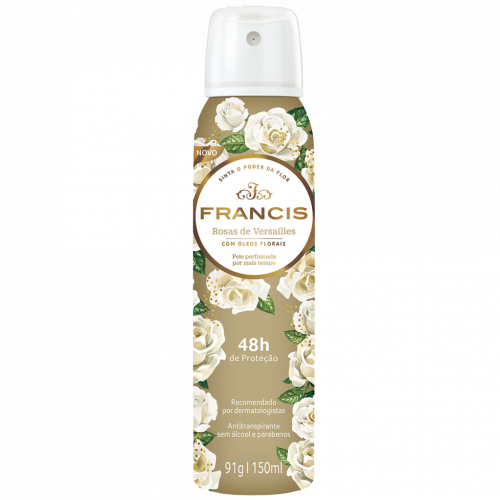 DESODORANTE AEROSOL FRANCIS 150ML - CLÁSSICO BRANCO UM COM 1 UM