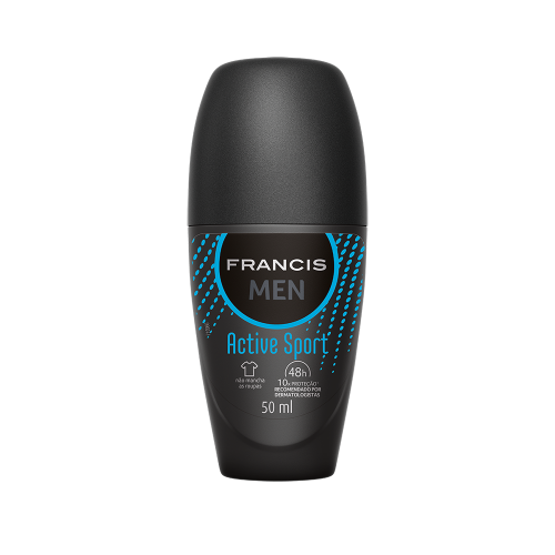 DESODORANTE ROLLON FRANCIS 50ML - MEN AZUL UM COM 1 UM