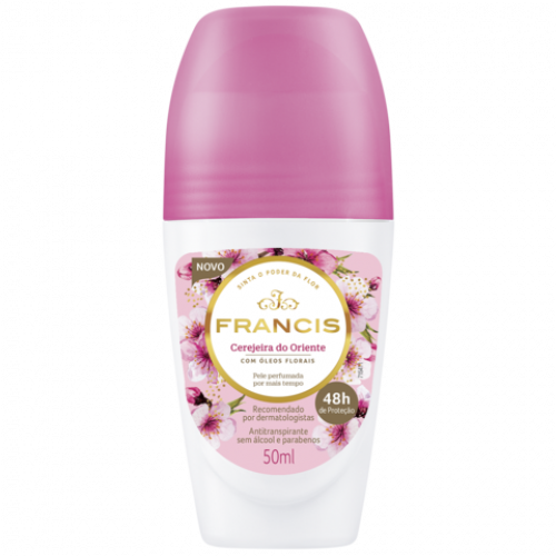 DESODORANTE ROLLON FRANCIS 50ML - CLÁSSICO ROSA UM COM 1 UM