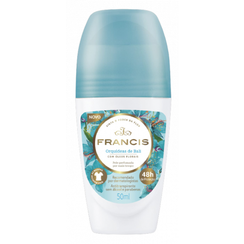 DESODORANTE ROLLON FRANCIS 50ML - CLÁSSICO AZUL UM COM 1 UM