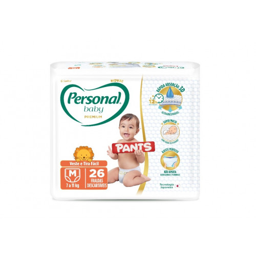 FR PERSONAL BABY PREMIUM PANTS - MD C/26 UN PT COM 26 UM