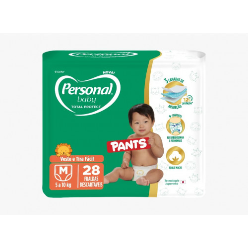 FR PANTS PERSONAL BABY TOTAL PROTECT - MD C/28 UN FD COM 8 PT