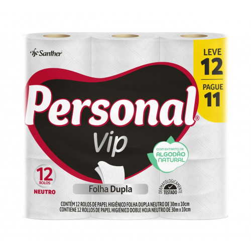 Papel Personal VIP FD Leve 12 Pague 11 Neutro Fardo com 6 PT