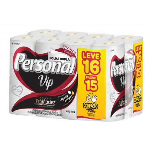 Papel Personal VIP FD Leve 16 Pague 15 Neutro Fardo com 4 PT