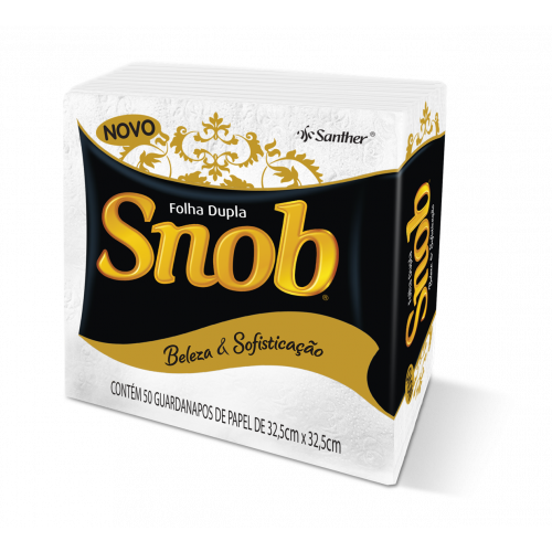GUARDANAPO SNOB GALA FOLHA DUPLA GRANDE - BRANCO C/ 50 CX COM 48 PT