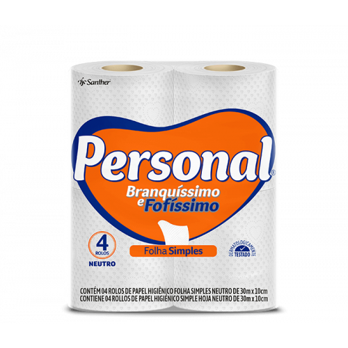 PERSONAL FOLHA SIMPLES C/4 UNIDADES - NEUTRO 30M FD COM 15 PT