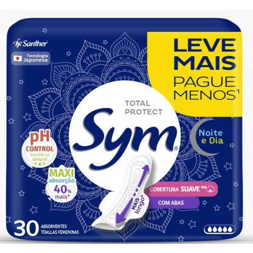 ABS SYM NOITE E DIA C/30 UNID - SUAVE C/ABAS PT COM 30 UM