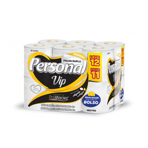 Papel Personal VIP FD 20M Leve 12 Pague 11  Neutro Fardo com 6 PT
