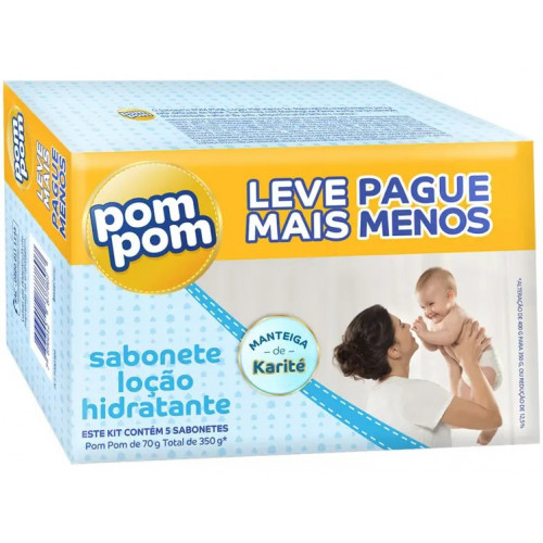 KIT POMPOM SABONETE HIDRATANTE LEVE MAIS PAQUE MENOS