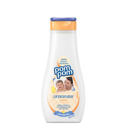 POMPOM CONDICIONADOR INFANTIL 200ML - SUAVE CX COM 12 UM