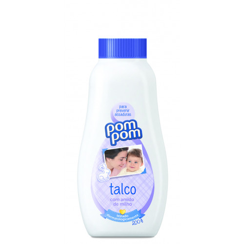 POMPOM TALCO INFANTIL - 200GR CX COM 12 UM