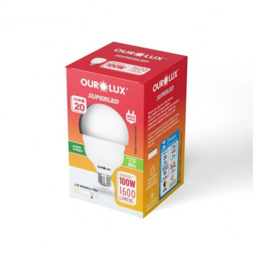 LAMPADA OUROLUX SUPERLED CAIXINHA BIVOLT.. - 20W CX COM 10 UM