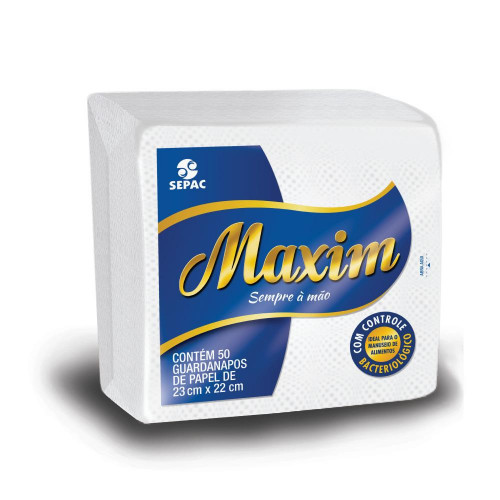 GUARDANAPO MAXIM PEQUENO C/50UN 23x22CM - PT COM 16 UM
