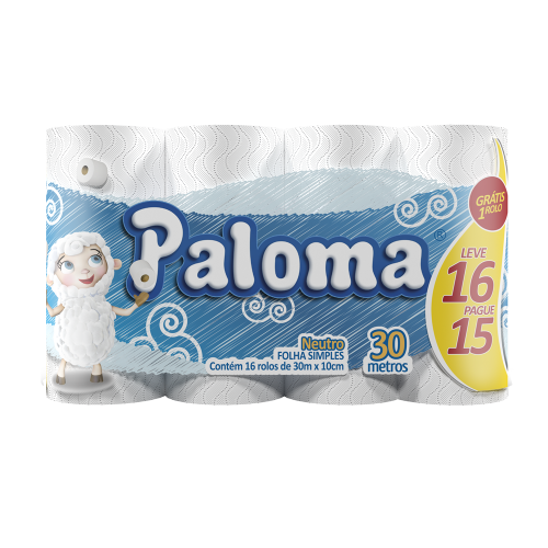 PALOMA LEVE 16 PAGUE 15 FOLHA SIMPLES 30MTS - NEUTRO FD COM 4 PT