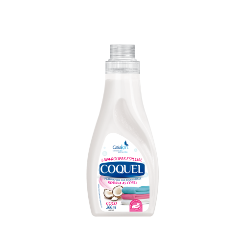 LAVA ROUPAS LÍQUIDO COQUEL 500ML - CÔCO CX COM 12 UM