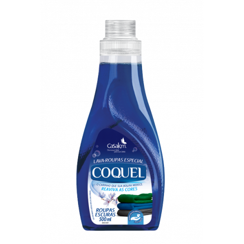 LAVA ROUPAS LÍQUIDO COQUEL 500ML - ROUPAS ESCURAS CX COM 12 UM