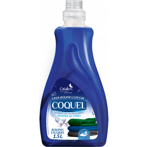 LAVA ROUPAS LÍQUIDO COQUEL 1,5L - ROUPAS ESCURAS CX COM 6 UM