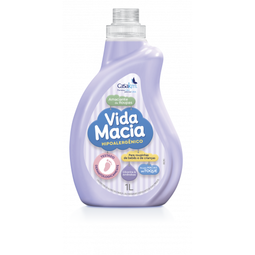 AMACIANTE INFANTIL VIDA MACIA 1L - GLICERINA & AMÊNDOA CX COM 12 UM