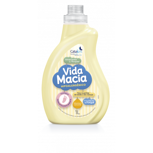 AMACIANTE INFANTIL VIDA MACIA 1L - GLICERINA & CAMOMILA CX COM 12 UM
