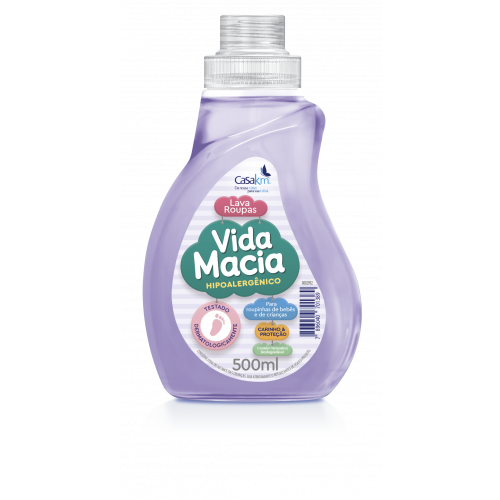 LAVA ROUPAS INFANTIL VIDA MACIA 500ML - LÍQUIDO UM COM 1 UM