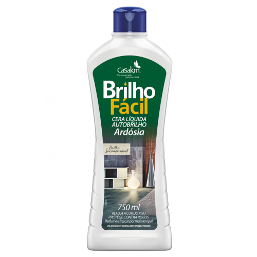 CERA LÍQUIDA BRILHO FÁCIL 750ML - ARDÓSIA CX COM 12 UM