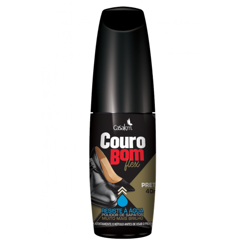 COURO BOM FLEX 40ML - PRETO CX COM 12 UM