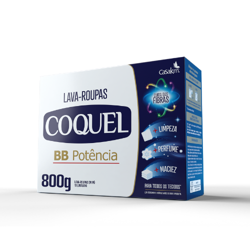 LAVA ROUPAS PÓ COQUEL 800gr - BB POTENCIA  UNIDADE
