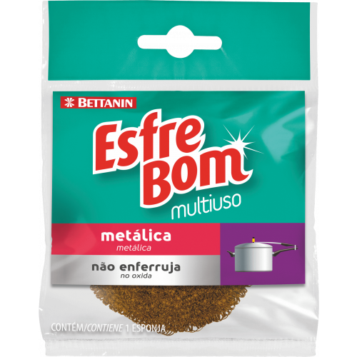 ESFREBOM ESPONJA METÁLICA - C/1 UM COM 1 UM