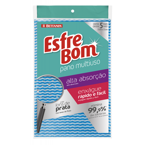 ESFREBOM PANO MULTIUSO ALMOFADA - AZUL UM COM 1 UM