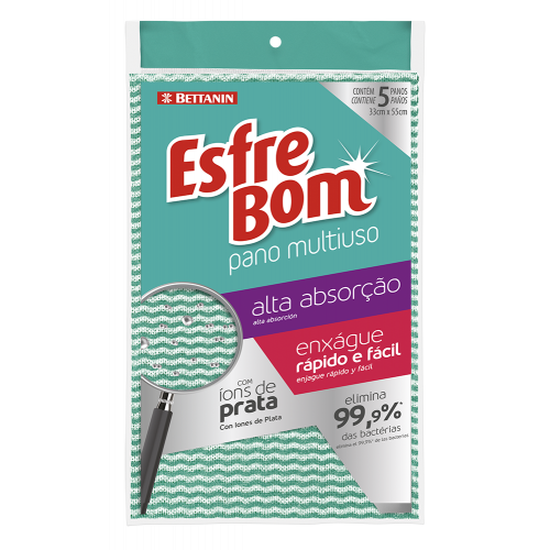 ESFREBOM PANO MULTIUSO ALMOFADA - VERDE UM COM 1 UM