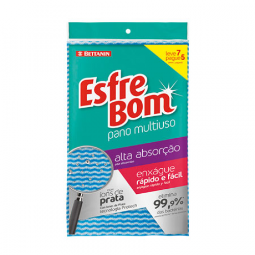 ESFREBOM PANO MULTIUSO ALMOFADA L7P5 - AZUL UM COM 1 UM