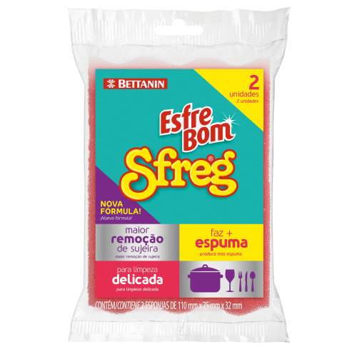 ESFREBOM SFREG ESPONJA - DUPLA FACE PT COM 10 UM