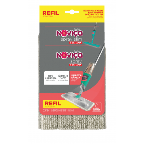 NOVIÇA REFIL TECIDO MOP SPRAY - SPRAY CX COM 6 UM
