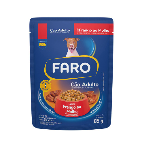 FARO CAO ADULTO SACHE 85G - FRANGO DS COM 18 UN