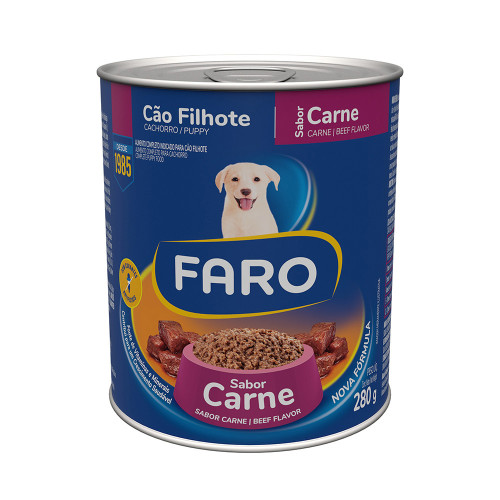 FARO CAO FILHOTE LATA 280G - CARNE UN COM 1 UN