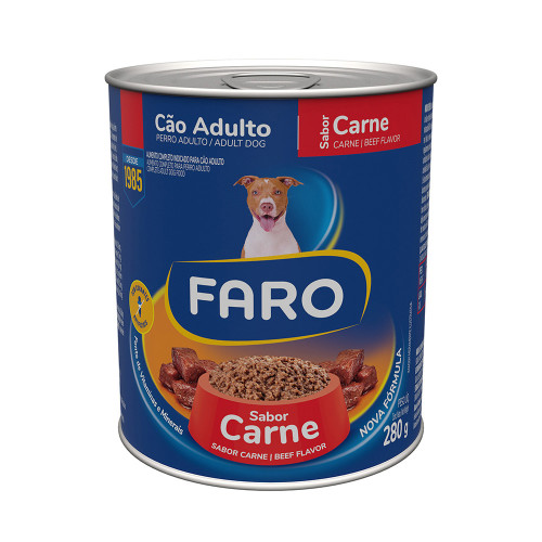 FARO CAO ADULTO LATA 280G - CARNE UN COM 1 UN