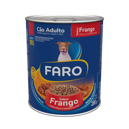FARO CAO ADULTO LATA 280G - FRANGO UN COM 1 UN