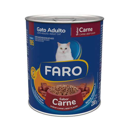 FARO GATO ADULTO LATA 280G - CARNE UN COM 1 UN
