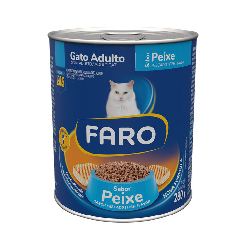 FARO GATO ADULTO LATA 280G - PEIXE UN COM 1 UN