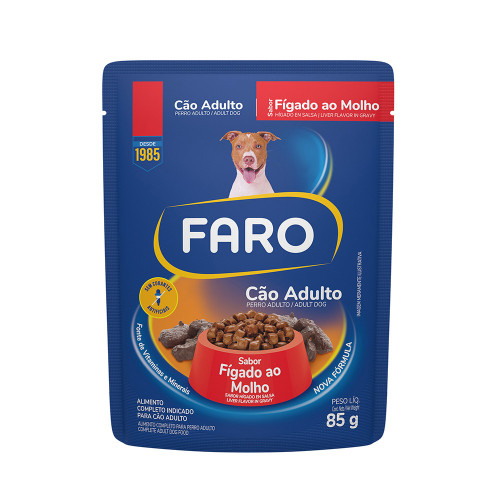 FARO CAO ADULTO SACHE 85G - FIGADO DS COM 18 UN