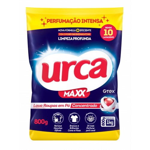LAVA ROUPA PO URCA SACHE 800GR - TRAD CX COM 20 UM