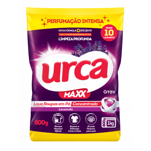 LAVA ROUPA PO URCA SACHE 800GR - LAVANDA CX COM 20 UM