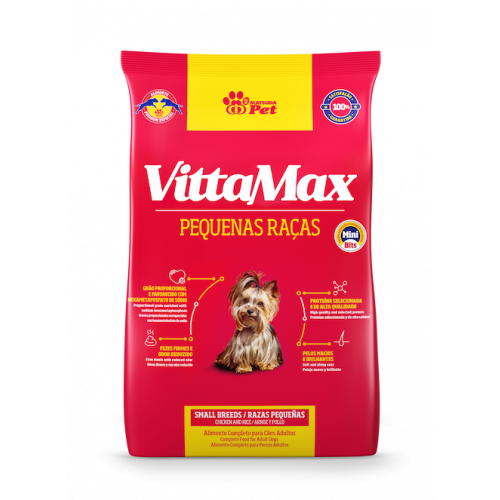 ALIM CAES VITTAMAX 1KG - PEQ RACAS FD COM 10 UM