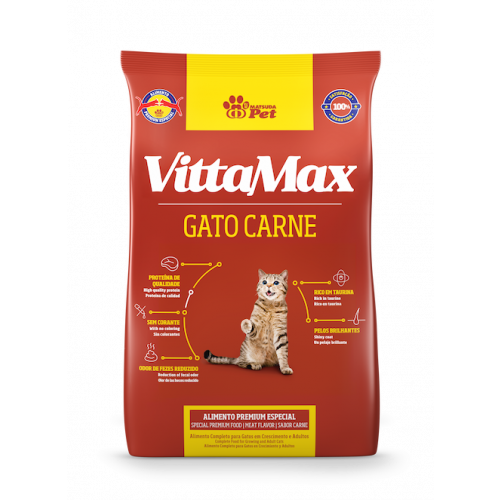 ALIM GATO VITTAMAX 1KG - CARNE FD COM 10 UM
