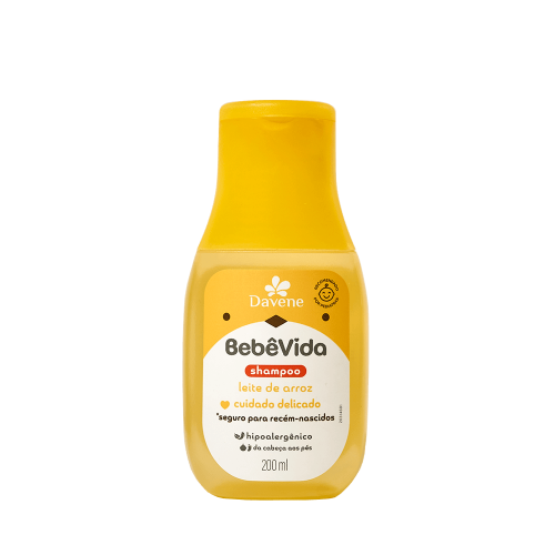 BEBE VIDA SHAMPOO DAVENE 200 ML - LEITE DE ARROZ UM COM 1 UM