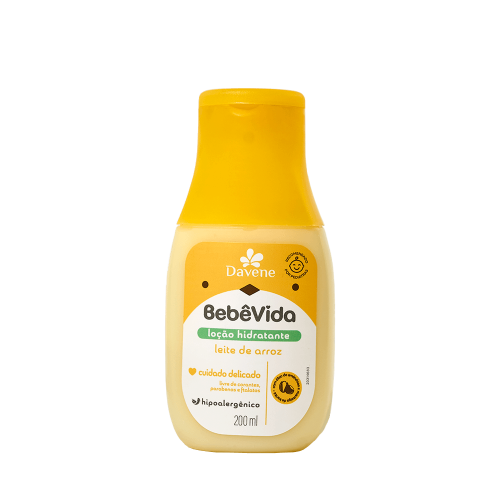 BEBE VIDA LOCAO HIDRAT DAVENE 200 ML - LEITE DE ARROZ UM COM 1 UM