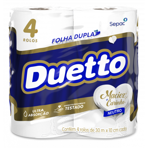 DUETTO  C/4 FOLHA DUPLA 30MTS - NEUTRO FD COM 16 PT