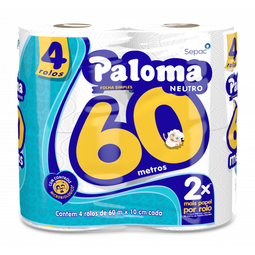 PALOMA 60M C/4 FOLHA  SIMPLES - NEUTRO FD COM 16 PT